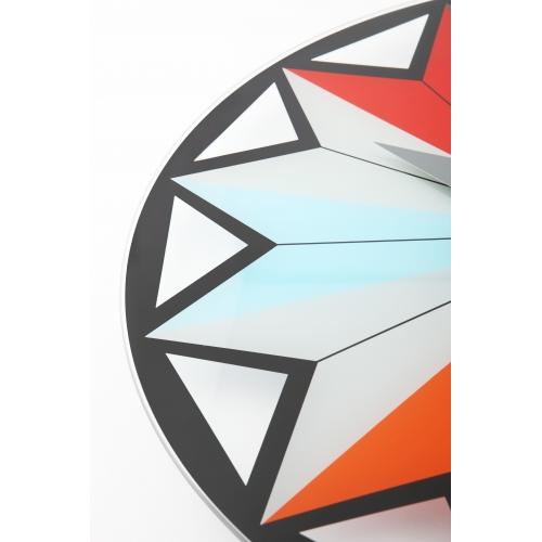 Nextime nextime klok 8163 circus, ø43 cm, wall, black multi-color