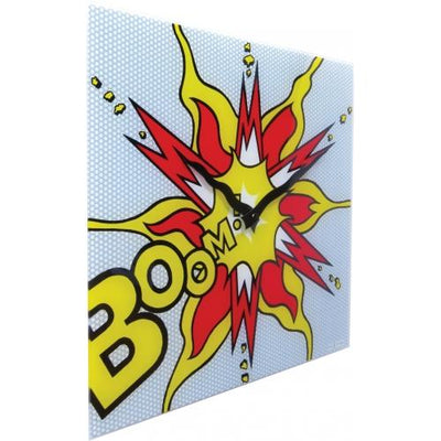 Nextime Nextime Klok 8173 Boom, 43x43 cm, muro, bianco giallo rosso