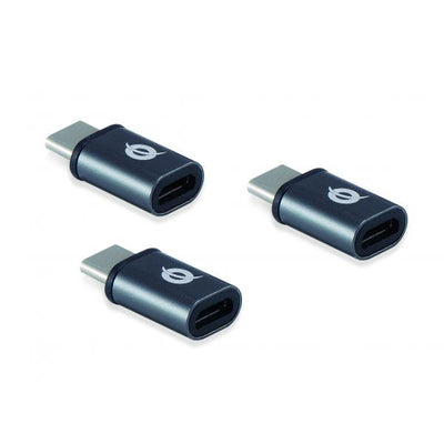 Conceptronic Donn05G USB-C a Micro USB OTG Adattatore 3-Pack, USB 2.0 Type-C Micro, femmina maschile, BL