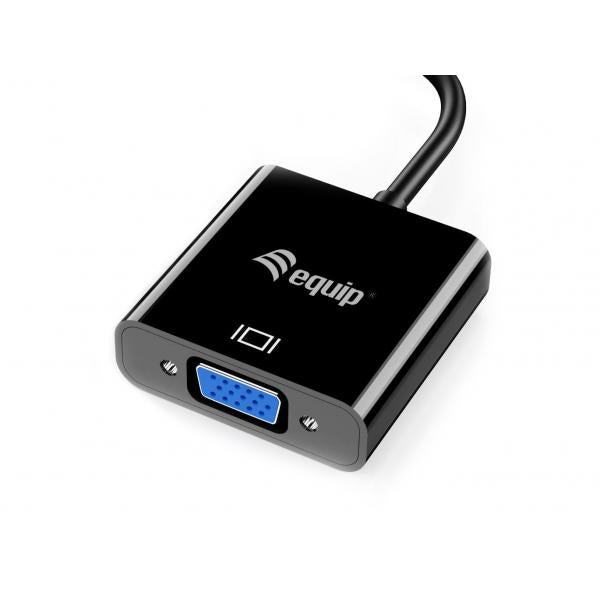 Equipaggia 133384 USB 3.0 all'adattatore VGA, 1080p, USB 3.2 Gen 1, USB Type-A, VGA (D-SUB) Output