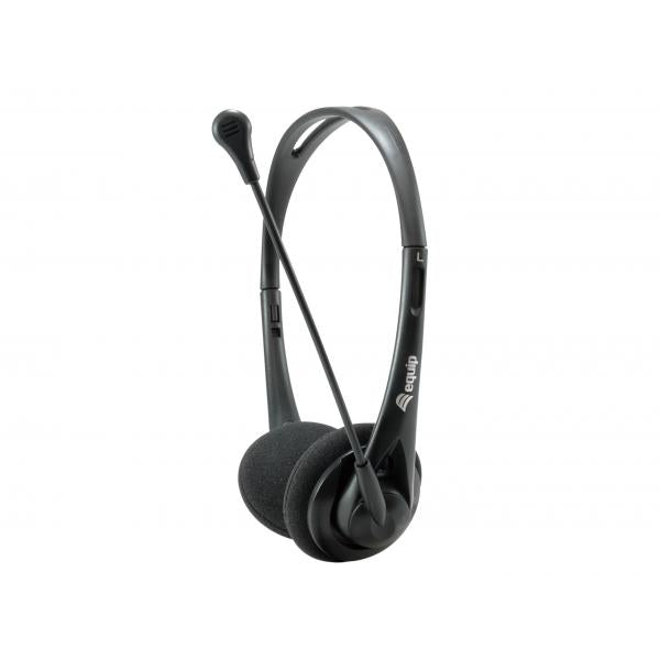 Equipaggiamento equipaggiamento 245302 Cuffia di chat, 3,5 mm, head-band, chiama musica, binaurale, rotativo, nero