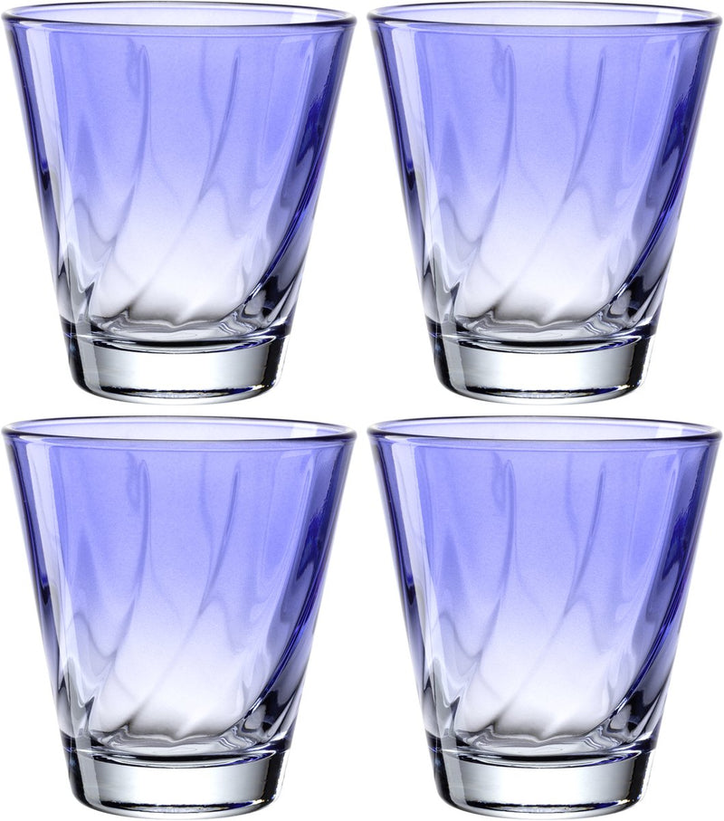 Bicchiere Leonardo twist 215 ml blu - set 4