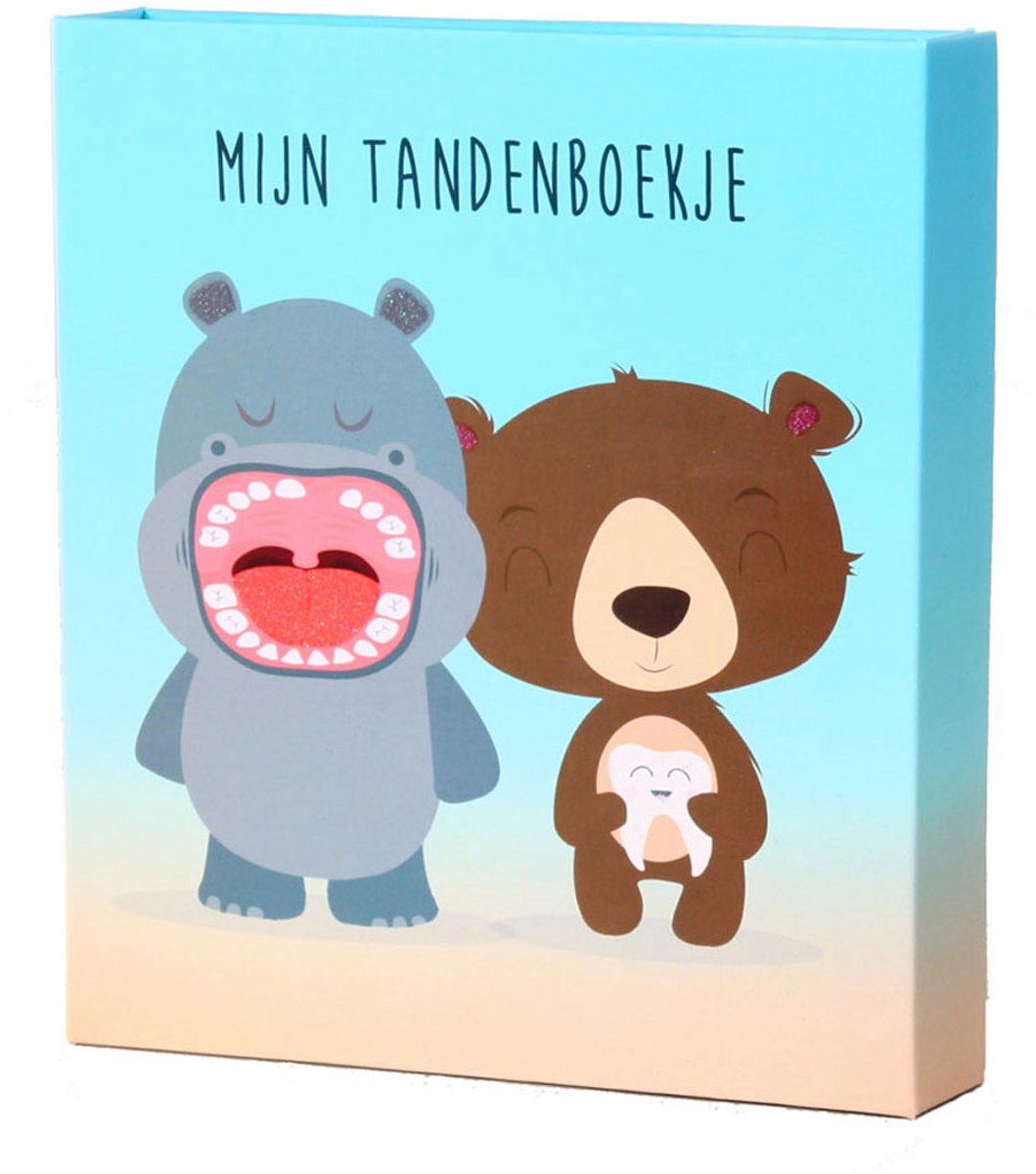 Toothwonders - Libro de dientes del Nilo y el oso - práctico soporte para la dentición con cierre magnético
