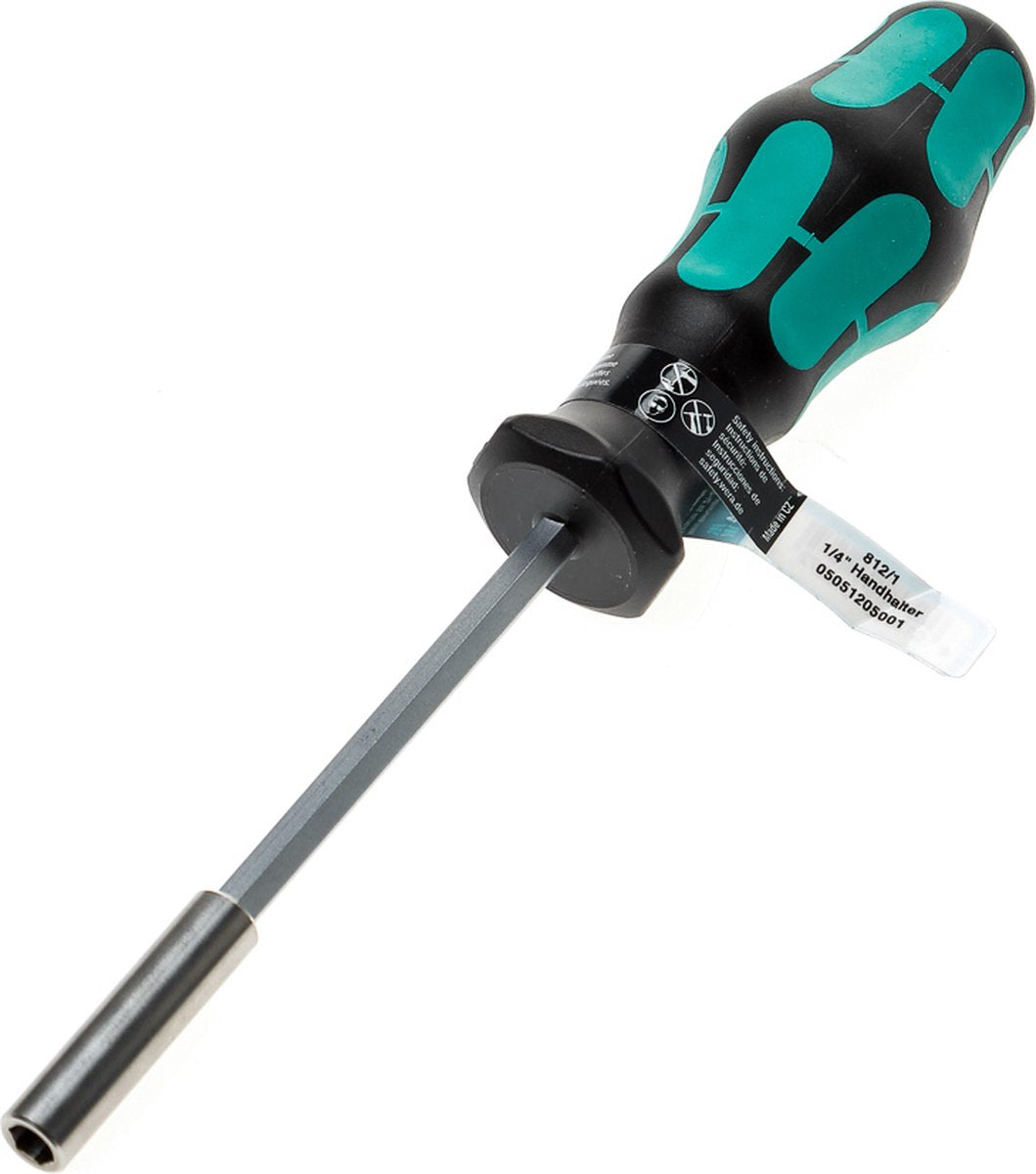 Wera 812 1 bits-handhouder met sterke permanente magneet, 1 4 duim x 120 mm - 1 stuk(s) - 05051205001