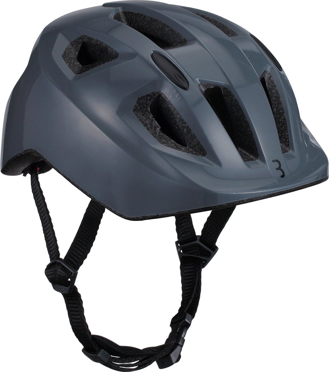 Bbb cycling hero kinderhelm fiets grijs - verstelbaar - wasbare padding - medium: 4 - 6 jaar - fietshelm meisjes en jongens - fietshelm kinderen - dark grey sloth - bhe-172