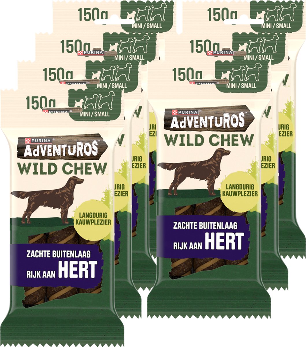 Adventuros Wild Chew Small - Snack per cani - Cervo - 7 x 150 g