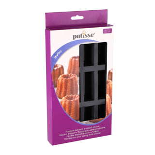 Patisse Patisse Mini Cake Form 12 Vaks 29x17 cm silicone nero