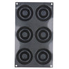 Patisse Patisse Donut Modulo 6 Comparti 29x17 cm Silicone nero