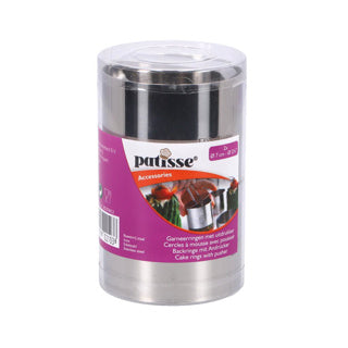 Patisse Patisse Garnish Anelli con Exprer 7x5.5 cm in acciaio inossidabile a 3 pezzi