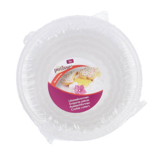 Patisse uitsteekvormen rond gekarteld 5-delig wit