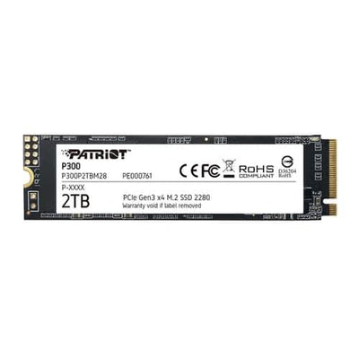 Patriot patriot p300p2tbm28 p300 ssd, 2tb, m.2 2280, pcie 3x4, nand, hmb cache, 2100 1650 mb s, 290k iops