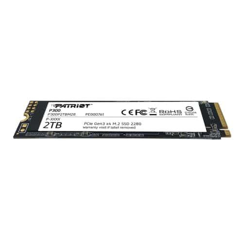 Patriot Patriot P300P2TBM28 P300 SSD, 2TB, M.2 2280, PCIE 3X4, NAND, HMB Cache, 2100 1650 MB S, 290K IOPS