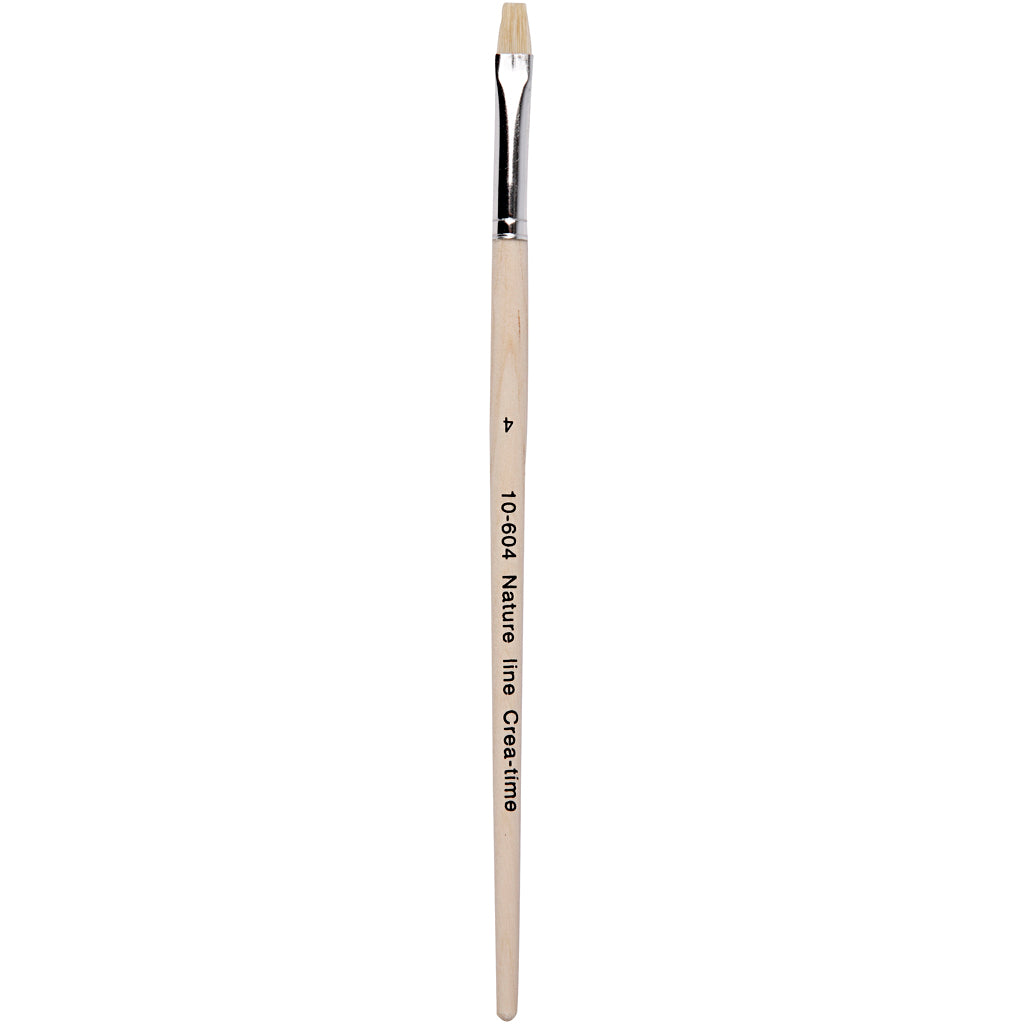 Cepillos de madera n.º 4, mango corto, 12 uds.