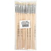 Cepillos de madera n.º 4, mango corto, 12 uds.