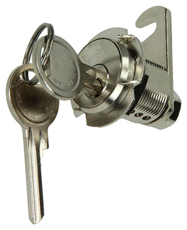 Mack 1015857 - Cerradura para armario 1 letra niquelada 20mm | 5 piezas