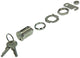 Mack 1015858 - Cerradura para armario 1 letra niquelada 25mm | 5 piezas