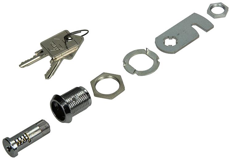 Mack 1013583 - Cerradura para armario 1 letra cromada 22mm | 5 piezas