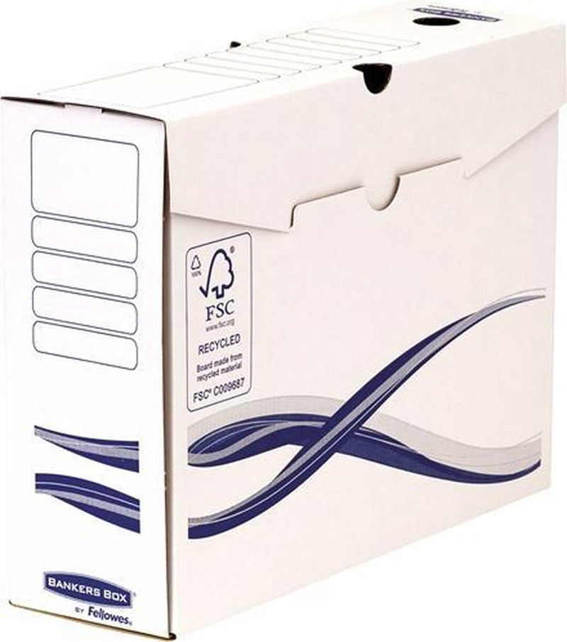 Scatola archivio per banchieri basic - 100mm - A4 - 10pz - certificata FSC