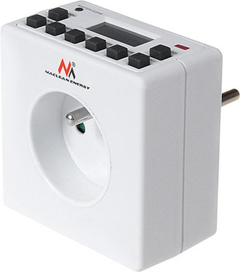 Maclean mce30 - temporizador digital programable con pin de tierra - 3600w