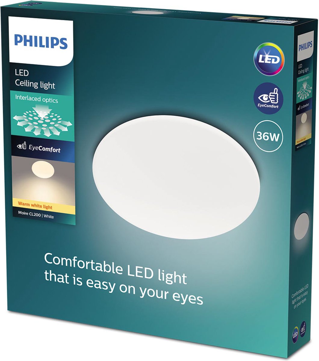 Lampada da soffitto Philips LED Philips Moire - 36 watt - luce bianca calda - 2700k