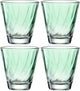 Vaso Leonardo twist 215ml verde - set 4