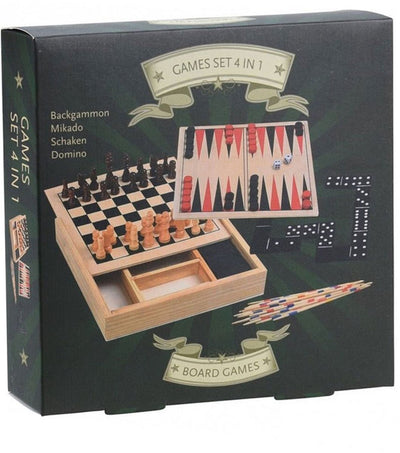 Caja de juego de madera de 4 pulgadas, 17 cm