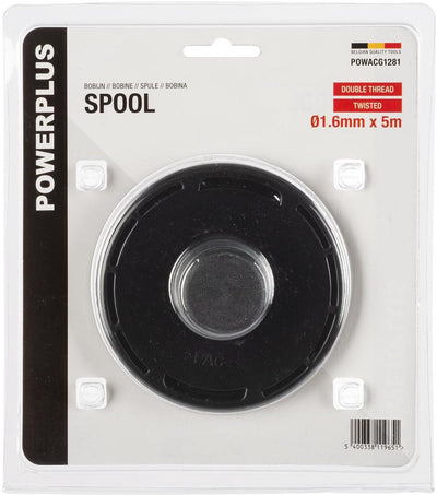 Bobina powerplus con alambre trenzado powacg1281 - longitud 5 m - 1,6 ᴓ - cortadora de césped, desbrozadora, multiherramienta