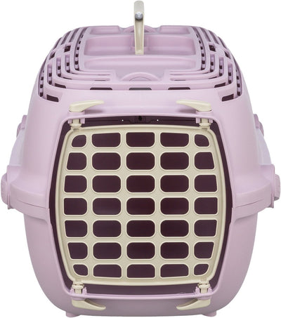 Trixie travel basket - pink, suitable for up to 6 kg - 48x30x32 cm, handle and twist closure