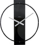 Nextime carl – wandklok – 50.8 × 58.2 × 4.3 cm – hout staal – zwart