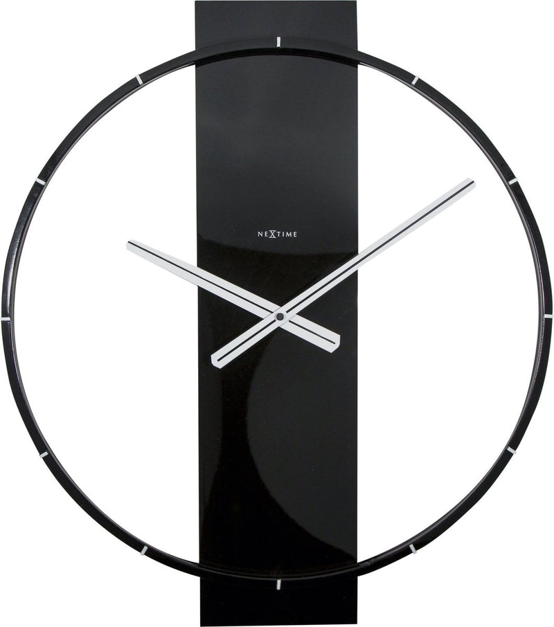 Nexttime carl – orologio da parete – 50,8 × 58,2 × 4,3 cm – legno acciaio – nero