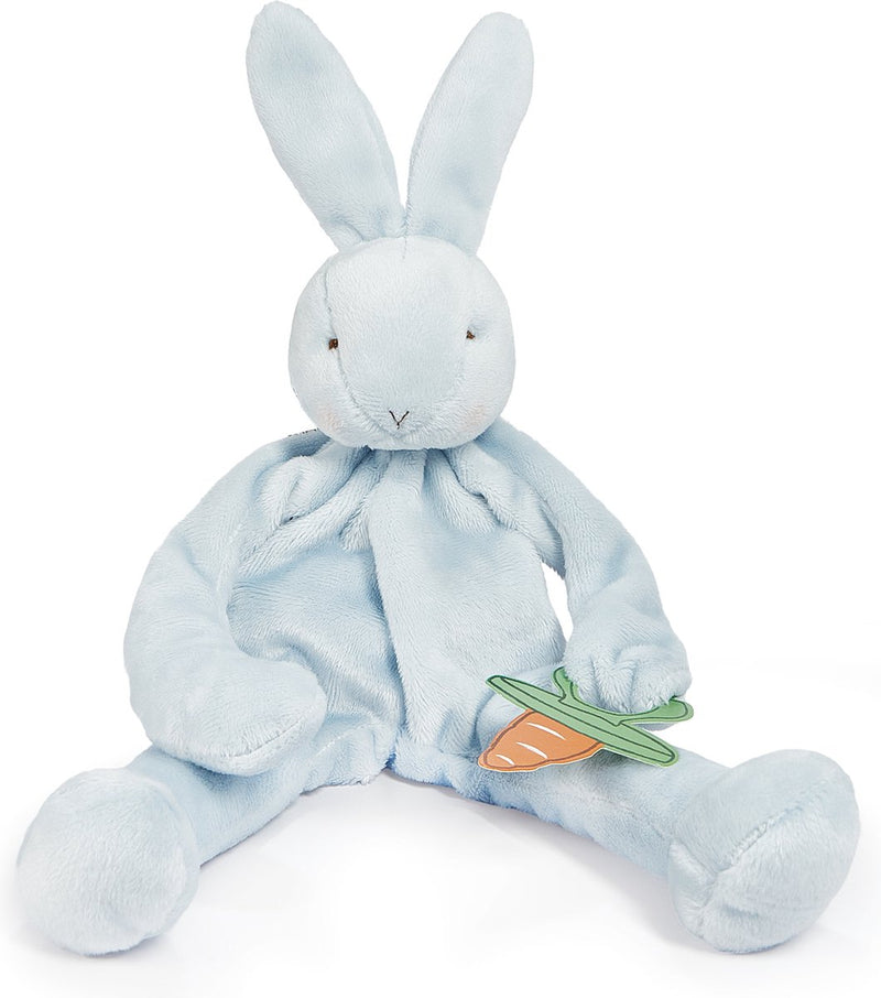 Panno coccole Bunnies by the Bay con porta ciuccio a forma di coniglio - panno per ciuccio - estremamente morbido - chiusura in velcro per ciuccio - lavabile in lavatrice - 25 cm - blu