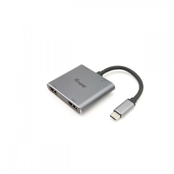 Equipaggiare 133484 USB-C 4 in 1 adattatore Dual HDMI