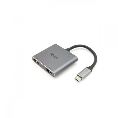 Equipaggiare 133484 USB-C 4 in 1 adattatore Dual HDMI