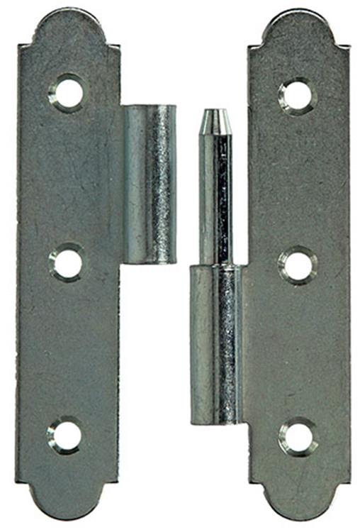 Mack 1013259 - 2 bisagras españolas derecha galvanizadas h 90 x w 50 mm | 5 piezas