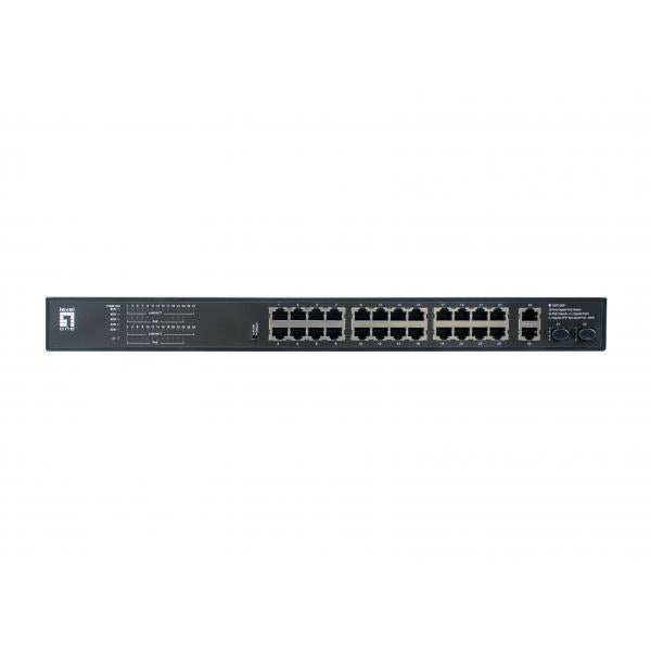 ABI Levelone GEP-2821 Switch Poe Gigabit a 28 porte, output POE 24x, 2x Gigabit RJ45, 2x Gigabit SFP, 1H