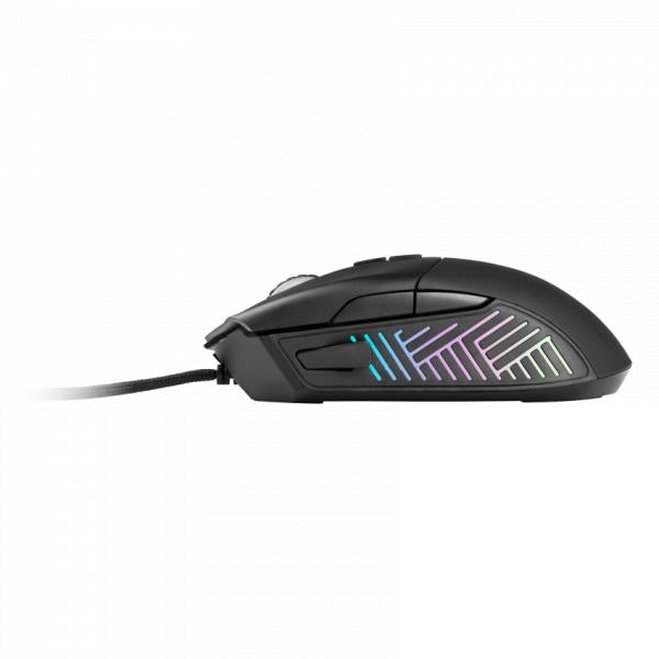 ABI L33T Gaming 160383 Gungnir Gaming Mouse. 8 botones, 16,000 dpi, ergonómico, RGB