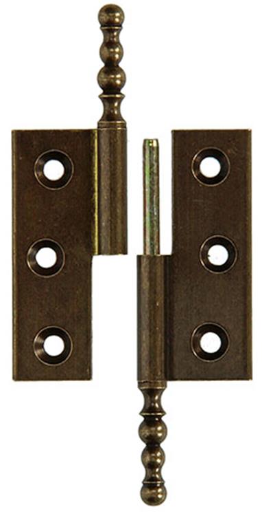 Mack 1013558 - 2 bisagras para muebles derechas bronceadas h 50 x w 40 mm | 5 piezas