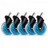 L33t gaming l33t gaming 160529 3inch rubber casters, blue, 5pcs