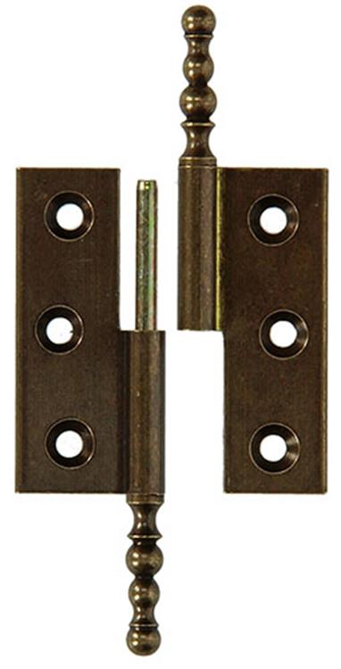 Mack 1013559 - 2 bisagras para muebles izquierda bronceadas h 50 x w 40 mm | 5 piezas