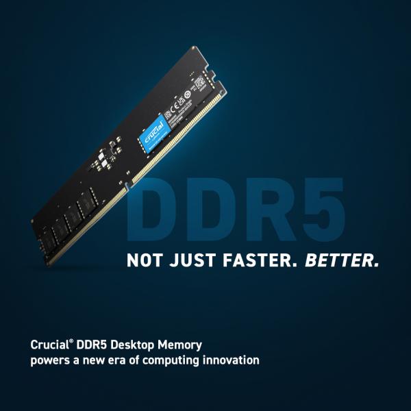 Memoria DIMM CT8G48C40U5 crucial, 8 GB, DDR5, 4800 MHz, CL40, 1.1V