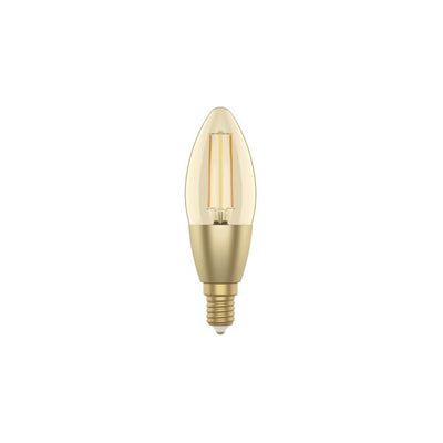 Wox Wox R5141 Candela C37 Bulbo a LED di rimprovero, Wi-Fi, E14, 4.9W, 470 LM, bianco caldo 2700K