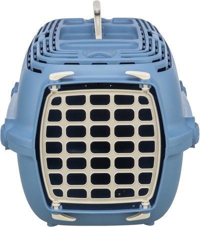 Trixie cestino da viaggio relax 1 blu - adatto fino a 6 kg - 48x30x32 cm con maniglia e chiusura a rotazione