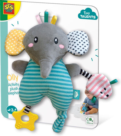 Ses creative ses - olly - actividades peluche elefante - estimula los sentidos - agradable y suave