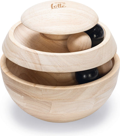 Designed by lotte neya - cat toy - wood - brown -16x16x16 cm