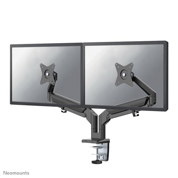 Neomounts Neomounts DS70-810BL2 Montaggio da scrivania Ultra Flat, Grommet a morsetto, doppio montaggio, 17 32 pollici