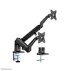Neomounts Neomounts DS70-810BL2 Montaggio da scrivania Ultra Flat, Grommet a morsetto, doppio montaggio, 17 32 pollici