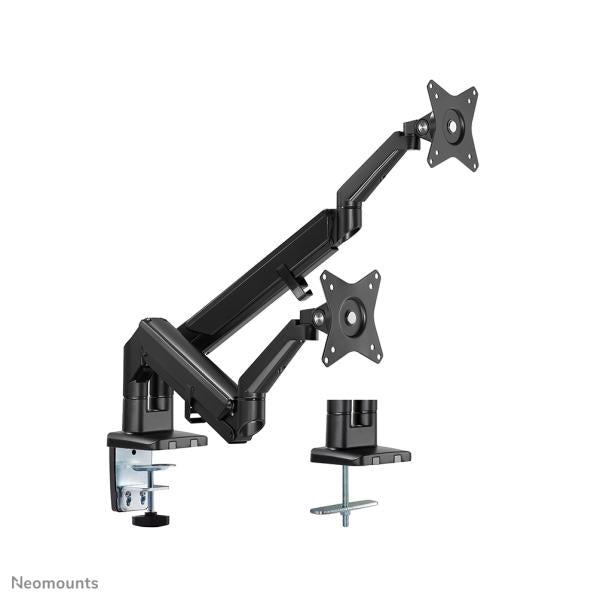 Neomounts Neomounts DS70-810BL2 Montaggio da scrivania Ultra Flat, Grommet a morsetto, doppio montaggio, 17 32 pollici