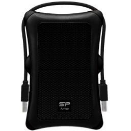 Silicon power silicon sp020tbphda30s3a armor a30 portable hdd, 1tb, usb3.2 gen 1, anti-shock, black, mil-std