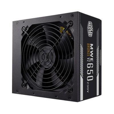 Cooler master cooler mpe-6501-acabw-beu mwe 650 bronze v2, atx, 650 w, dc-to-dc + llc, 88%, 120mm, black