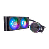 Cooler master cooler mly-d24m-a23pz-r1 pl240 flux, 240mm radiator, 120mm x2, 0-2300 rpm ± 10%, rgb led